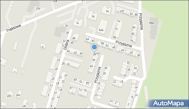 Płock, Przyjazna, 43, mapa Płock