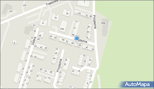 Płock, Przyjazna, 46, mapa Płock