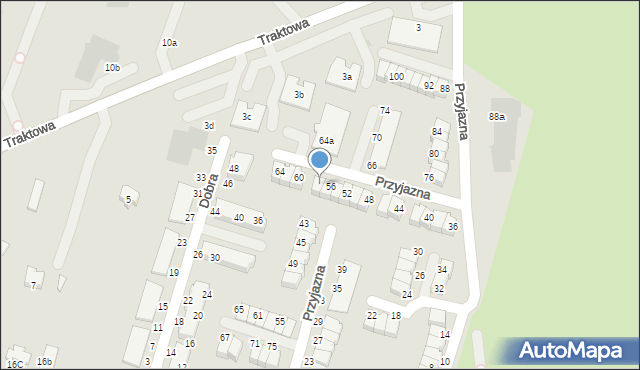 Płock, Przyjazna, 58, mapa Płock