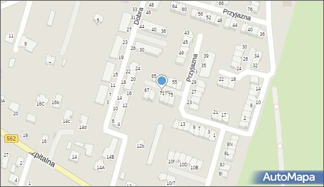 Płock, Przyjazna, 71, mapa Płock