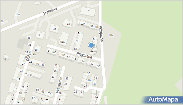 Płock, Przyjazna, 76, mapa Płock