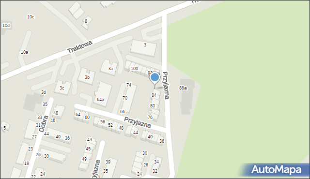 Płock, Przyjazna, 86, mapa Płock