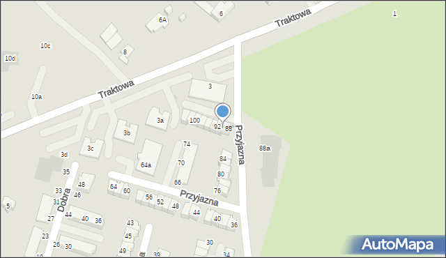 Płock, Przyjazna, 90, mapa Płock