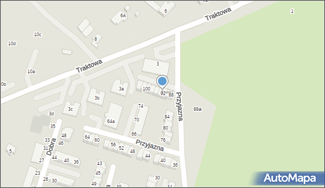 Płock, Przyjazna, 92, mapa Płock