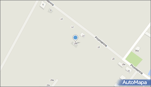 Płock, Promienna, 14b, mapa Płock