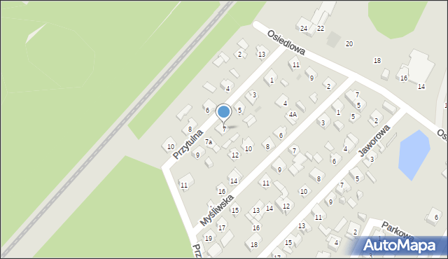 Płock, Przytulna, 7, mapa Płock