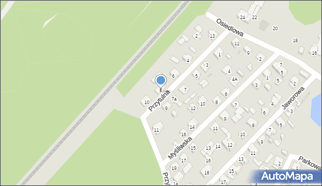 Płock, Przytulna, 8a, mapa Płock