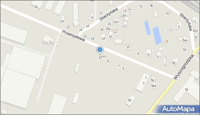 Płońsk, Przemysłowa, 11, mapa Płońsk