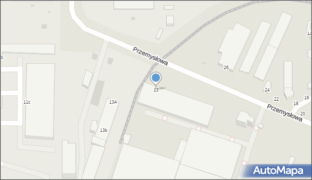 Płońsk, Przemysłowa, 13, mapa Płońsk