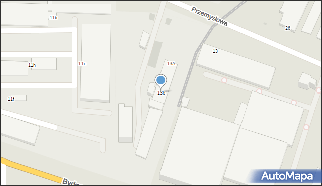 Płońsk, Przemysłowa, 13b, mapa Płońsk