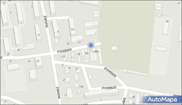 Poddębice, Przejazd, 29c, mapa Poddębice