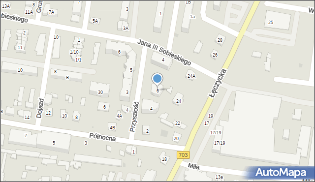 Poddębice, Przyszłość, 6, mapa Poddębice