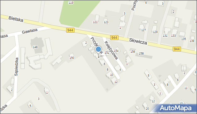 Pogórze, Przyjemna, 4, mapa Pogórze