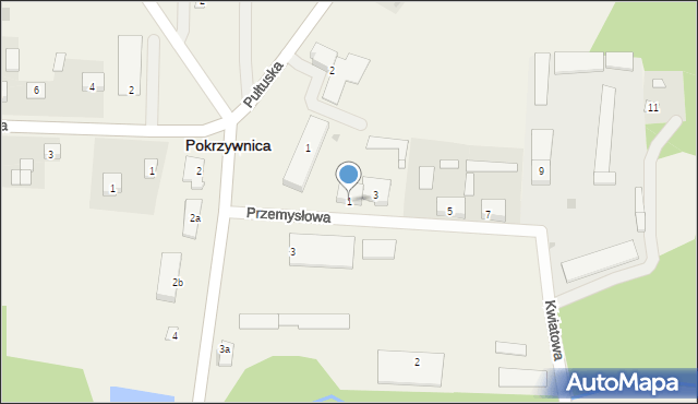 Pokrzywnica, Przemysłowa, 1, mapa Pokrzywnica