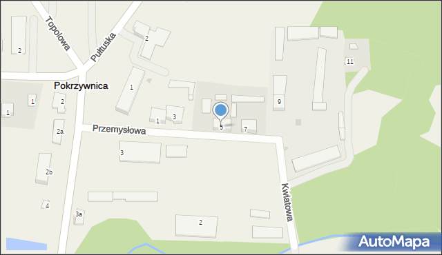 Pokrzywnica, Przemysłowa, 5, mapa Pokrzywnica