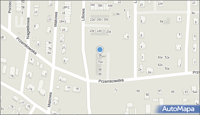 Polkowice, Przemkowska, 72A, mapa Polkowice