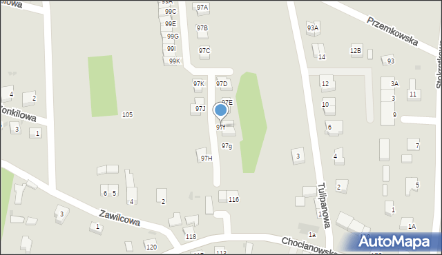 Polkowice, Przemkowska, 97f, mapa Polkowice