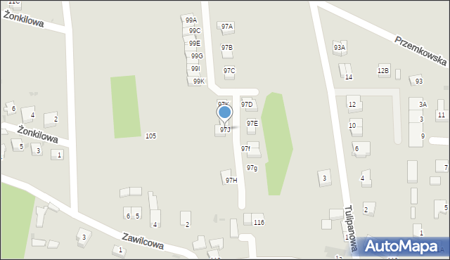 Polkowice, Przemkowska, 97J, mapa Polkowice