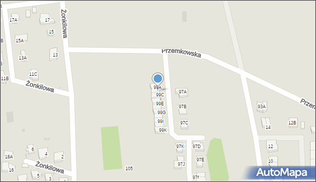 Polkowice, Przemkowska, 99B, mapa Polkowice