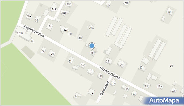 Poniatów, Przedszkolna, 26, mapa Poniatów