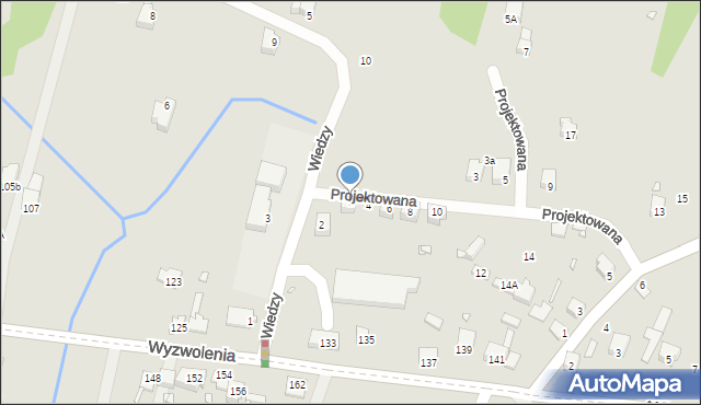 Poręba, Projektowana, 2, mapa Poręba