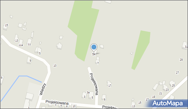 Poręba, Projektowana, 5A, mapa Poręba