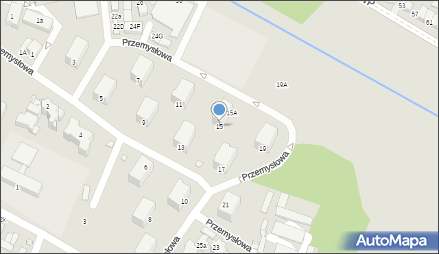 Poręba, Przemysłowa, 15, mapa Poręba