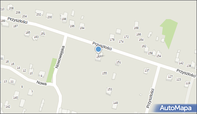 Poręba, Przyszłości, 157, mapa Poręba