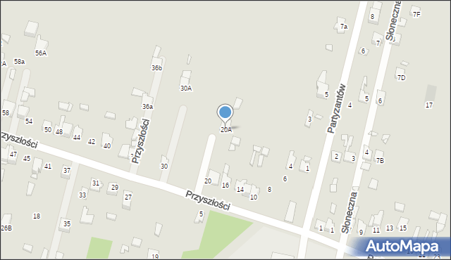 Poręba, Przyszłości, 20A, mapa Poręba