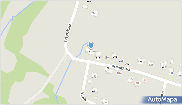 Poręba, Przyszłości, 214, mapa Poręba