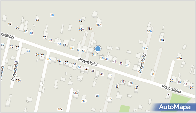 Poręba, Przyszłości, 52, mapa Poręba