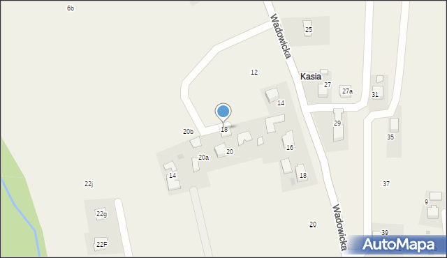 Poręba Wielka, Przedzieleń, 18, mapa Poręba Wielka