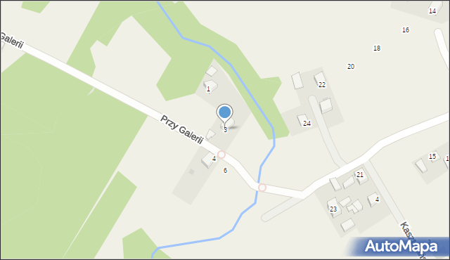 Poręba Żegoty, Przy Galerii, 3, mapa Poręba Żegoty