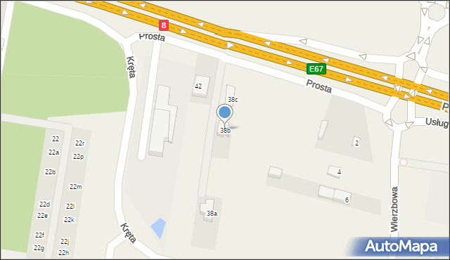 Porosły, Prosta, 3, mapa Porosły