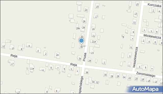 Posada, Prusa, 32, mapa Posada