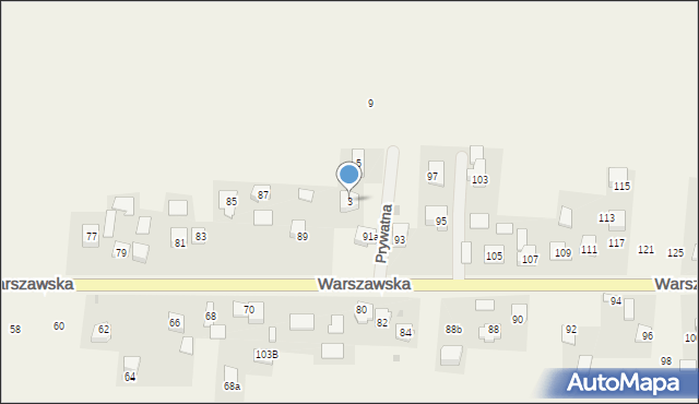 Poskwitów, Prywatna, 3, mapa Poskwitów