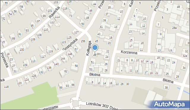 Poznań, Przełęcz, 49, mapa Poznania