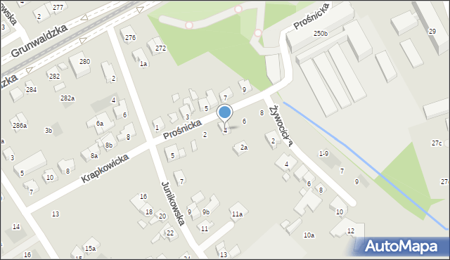 Poznań, Prośnicka, 4, mapa Poznania