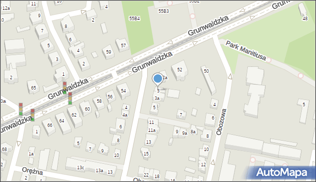 Poznań, Promienista, 3, mapa Poznania