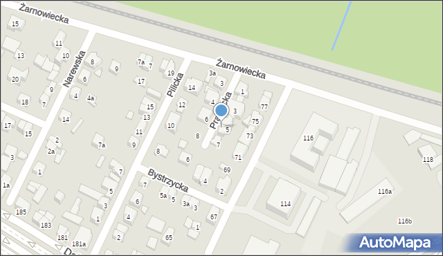 Poznań, Prądnicka, 5a, mapa Poznania