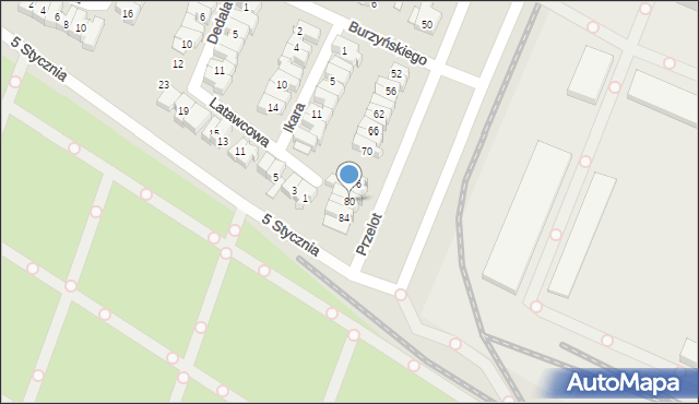 Poznań, Przelot, 80, mapa Poznania