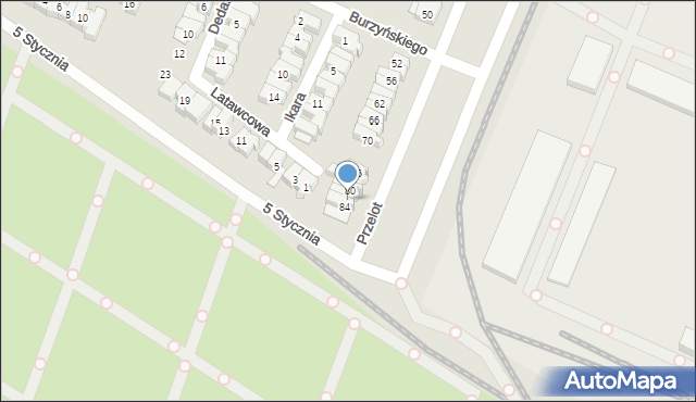 Poznań, Przelot, 82, mapa Poznania