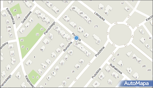 Poznań, Proroka Leszka, 11, mapa Poznania