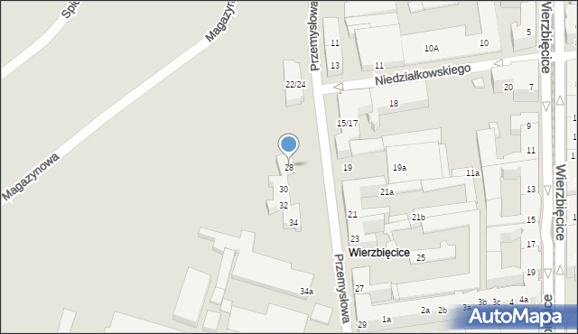 Poznań, Przemysłowa, 28, mapa Poznania