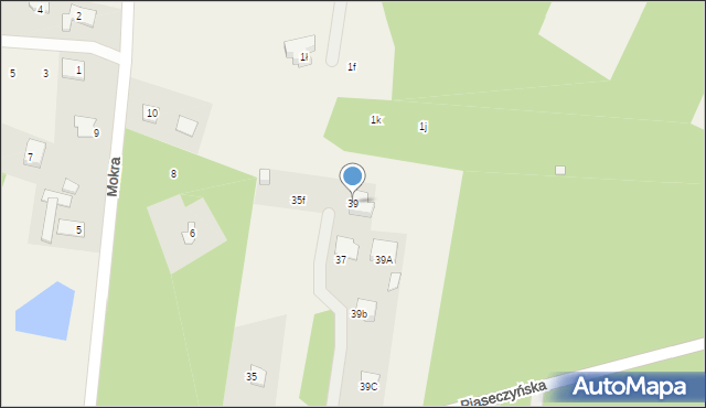 Prace Duże, Prace Duże, 39, mapa Prace Duże