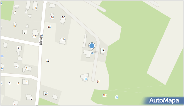 Prace Duże, Pracka, 1n, mapa Prace Duże