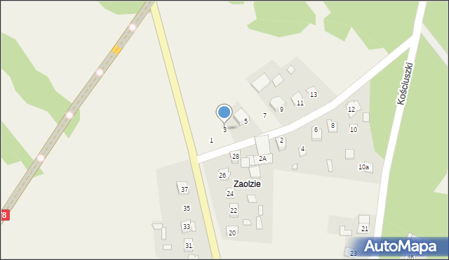 Pradła, Prywatna, 3, mapa Pradła