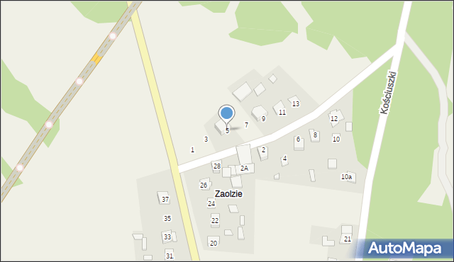 Pradła, Prywatna, 5, mapa Pradła