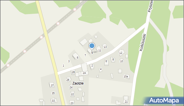 Pradła, Prywatna, 9, mapa Pradła