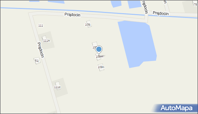 Prądocin, Prądocin, 109m, mapa Prądocin